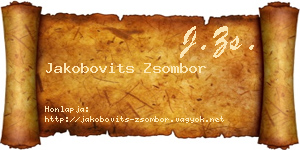 Jakobovits Zsombor névjegykártya